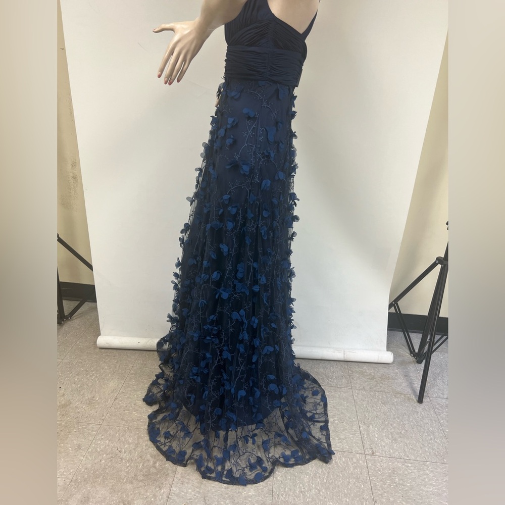 Aidan by Aidan Mattox sleeveless embroidered V-neck long gown - Picture 10 of 12